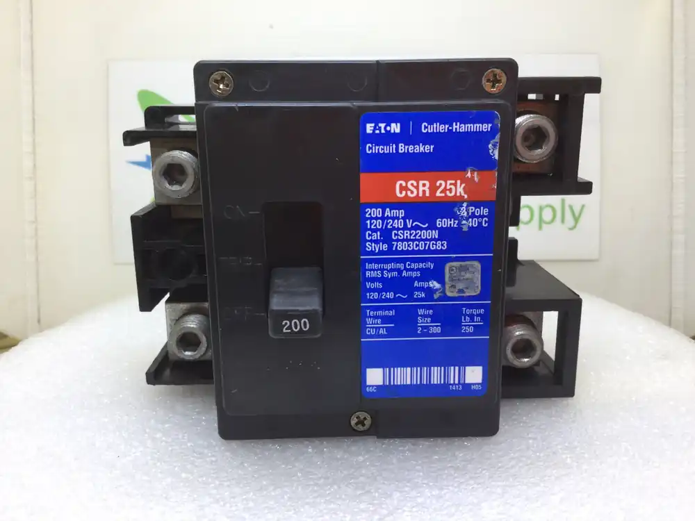 Today Only Cutler Hammer CSR2200N 200A 2 Pole 120/240v Breaker w/Load Lug Conversion Kit