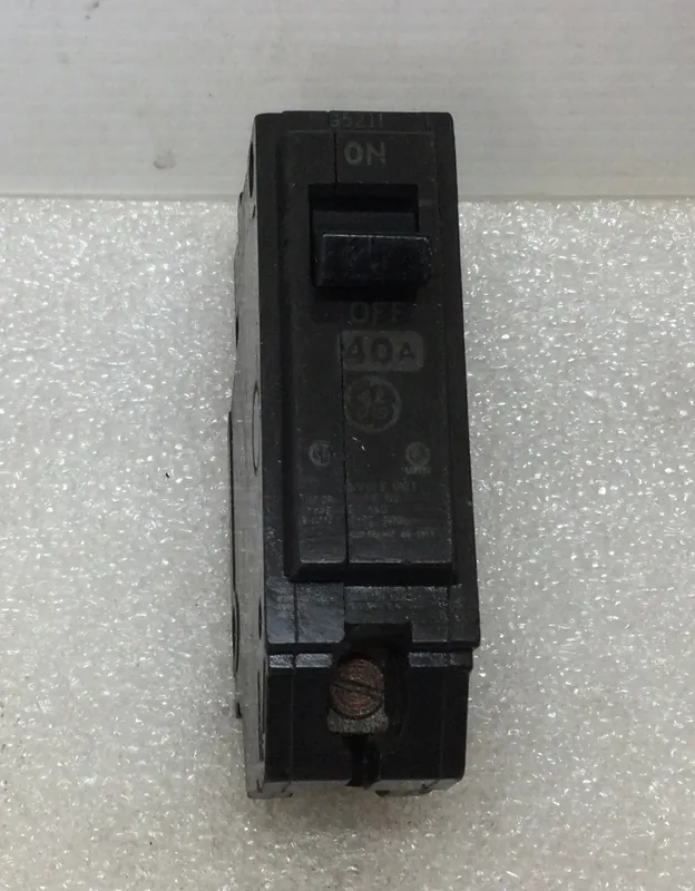 Premium General Electric THQL1140 40 Amp 1 Pole 120/240V Circuit Breaker - Printed Face