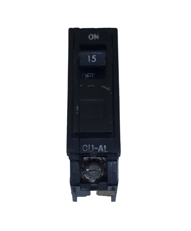General Electric THQL1115 15 Amp 1 Pole 120/240V Circuit Breaker - Black Face Authentic
