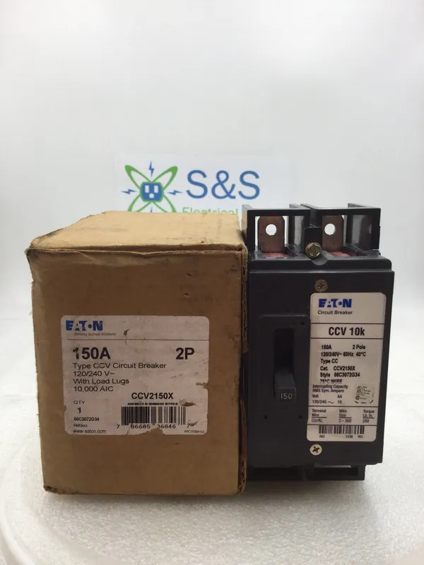Eaton/Cutler-Hammer CCV2150X 150 Amp 2 Pole 240V 10K Circuit Breaker Clearance