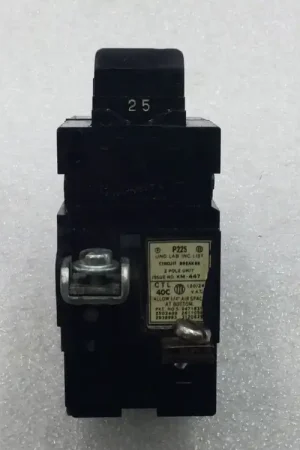 Pushmatic/Bulldog P225/31225 25 Amp 2 pole 240V Circuit Breaker - Cosmetic Flaw Free Delivery