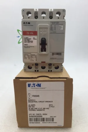 Super Sale Eaton FD3045 45 Amp 3 Pole 600VAC FD 35k Circuit Breaker