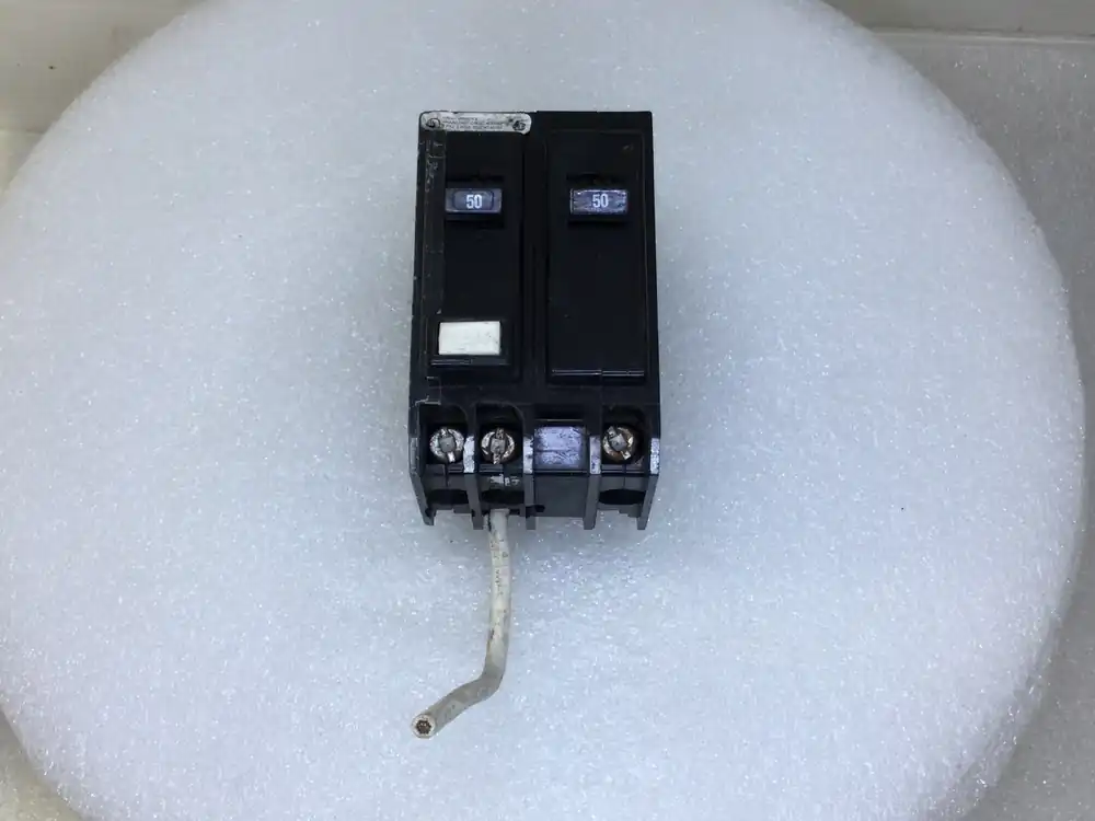 GE THQL2150GFI 50 Amp 2 Pole 120V Circuit Breaker GFCI - Short Wire w/ Flaw Best Price