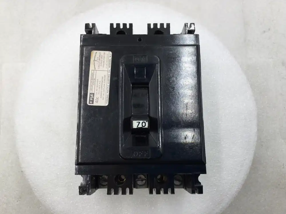 FPE NE233070 70 Amp 3 Pole 240V Type NE Bolt In Circuit Breaker - White Handle Direct From Manufacturer