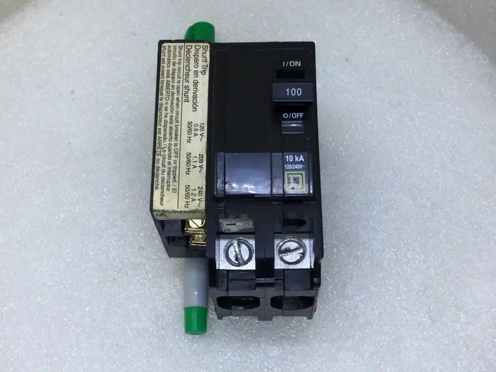 Square D QO21001021 100 Amp 2 Pole 120/240V Circuit Breaker w/Shunt Trip Special Offer