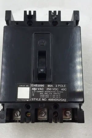 Westinghouse EHB3090 90 Amp 3 Pole 480V Main Circuit Breaker - Cosmetic Flaw Limited Edition