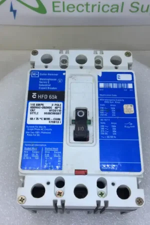 Final Sale Cutler Hammer/Westinghouse HFD3110 110 Amp 3 Pole 600V Circuit Breaker