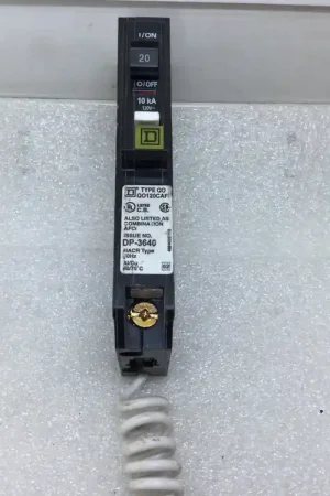 While Supplies Last Square D QO120CAFI 20 Amp 1 Pole 120V Type QO AFI Breaker - Short Wire