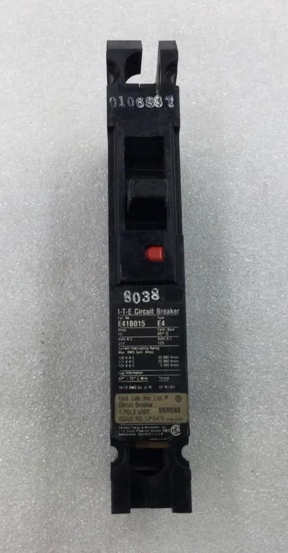 Big Sale ITE E41B015 15 Amp 1 Pole 125/277V Circuit Breaker