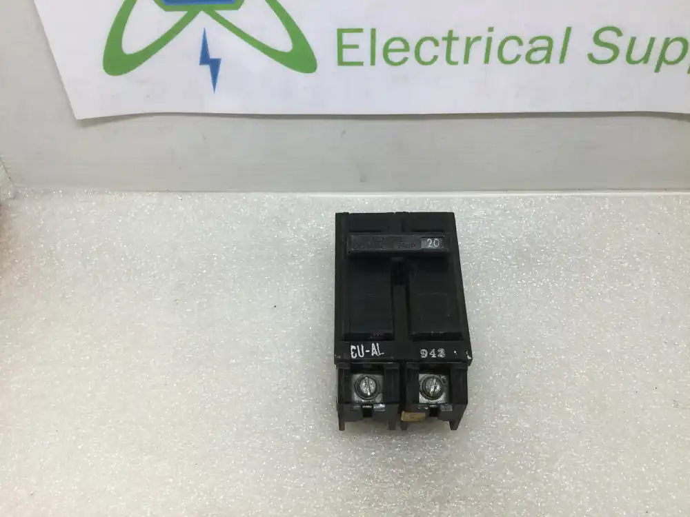 Final Sale General Electric THQL2120 20 Amp 2 Pole 120/240V Circuit Breaker - Old Style