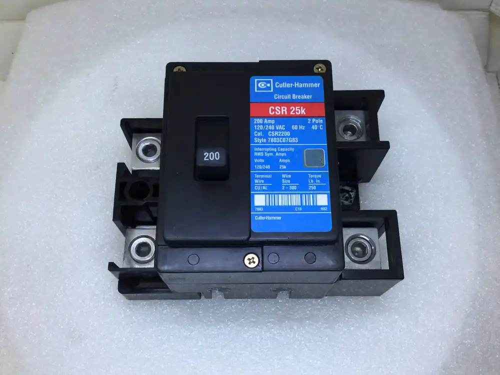 Crafted Cutler Hammer CSR2200 200 Amp 2 Pole 120/240v Breaker w/Load Lug Conversion Kit