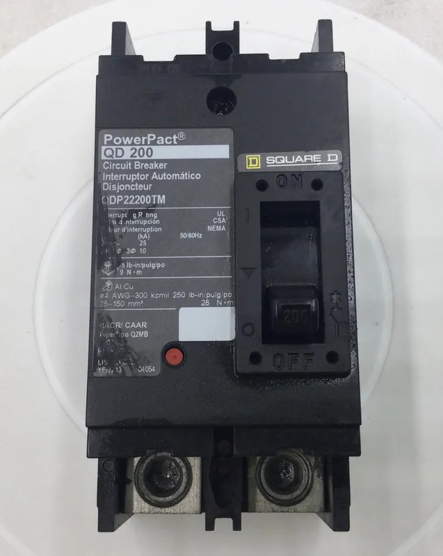 Square D QDP22200TM 200 Amp 2 Pole 240V PowerPact Circuit Breaker Brand New