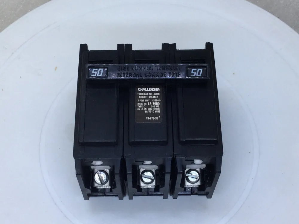 Challenger C350 50 Amp 3 Pole 240V Type C Circuit Breaker Grab Now