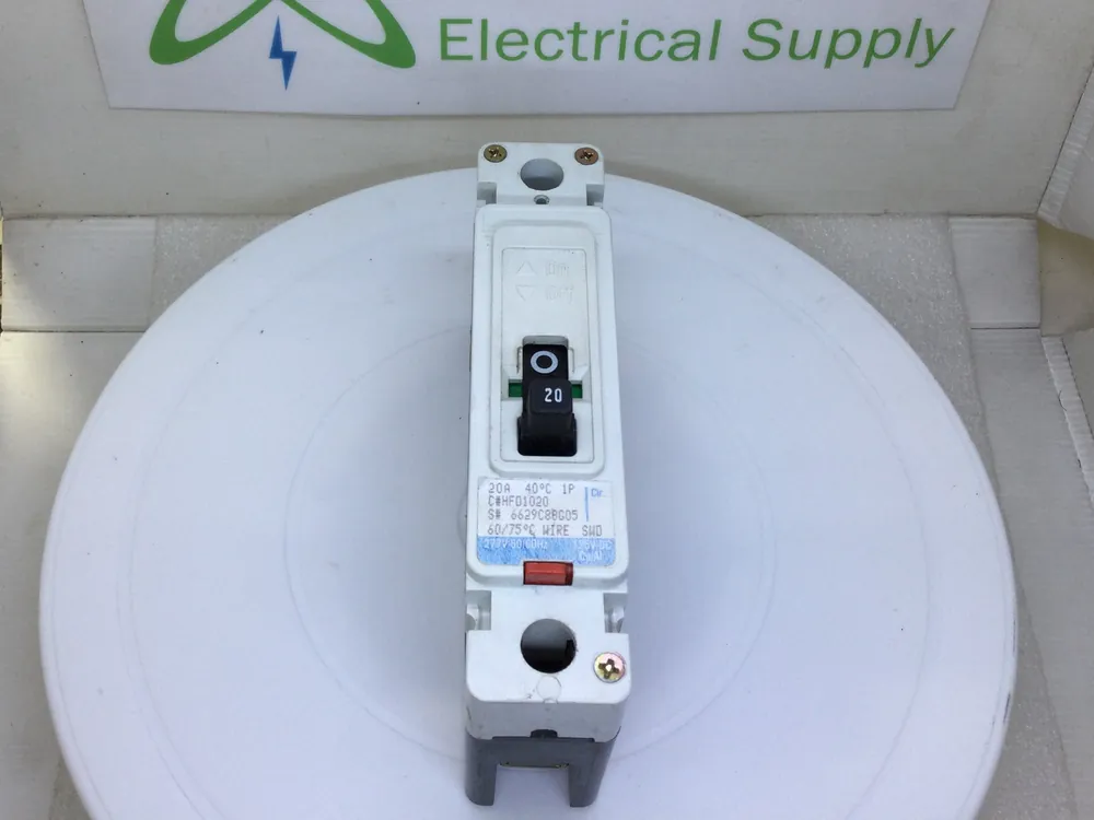 Cutler Hammer/Westinghouse HFD1020 20 Amp 1 Pole 277V Circuit Breaker - Blue Label Best Choice
