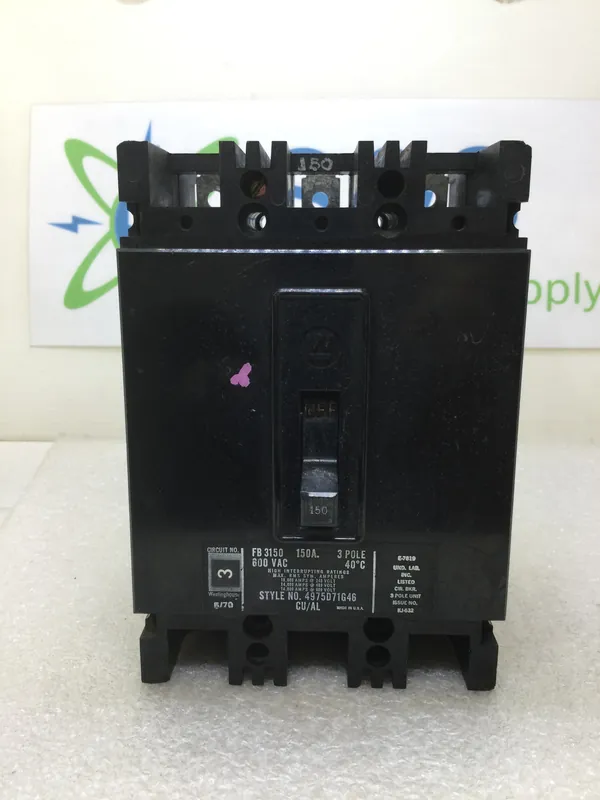 Grab Now Westinghouse FB3150 150 Amp 3 Pole 600V Circuit Breaker