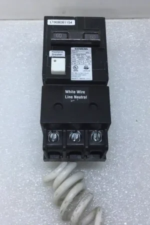 Time-Limited Siemens BLF260 60 Amp 2 Pole GFCI Circuit Breaker