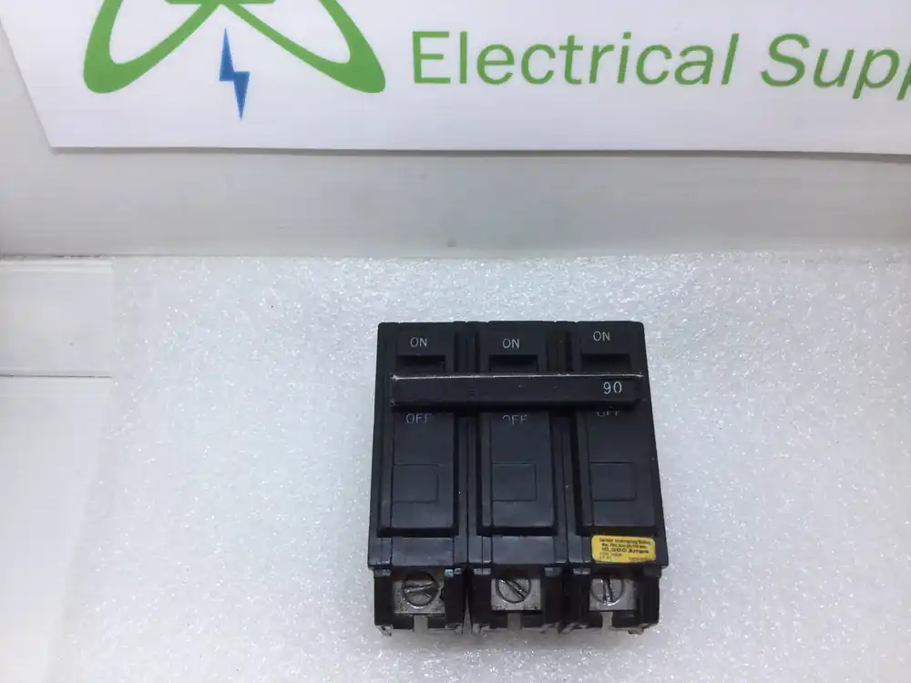 Shop Now GE/General Electric THQB32090 90 Amp 3 Pole 240V Circuit Breaker -Old Style