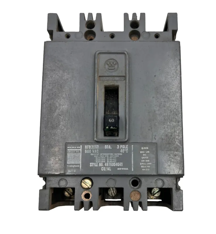 Westinghouse HFB3060 60 Amp 3 Pole 600V Circuit Breaker Deal