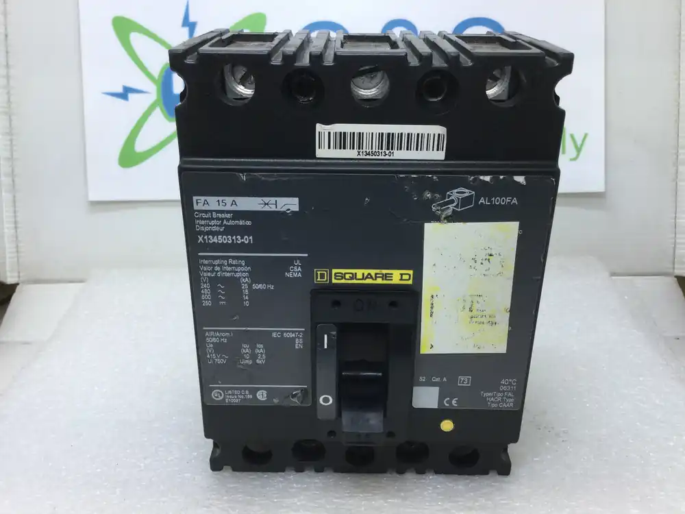 Square D FAL360151586 15 Amp 3 Pole 600V Circuit Breaker Fast Shipping