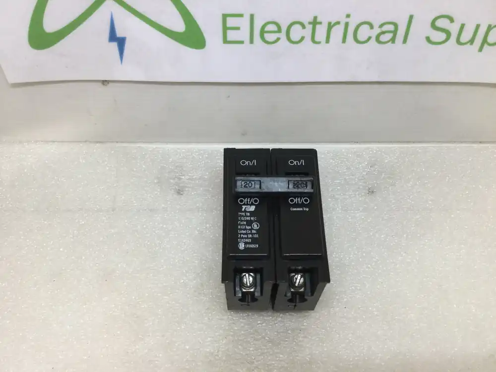 Thomas & Betts TB220 20 Amp 2 Pole 120/240V Type TB Circuit Breaker Professional Grade