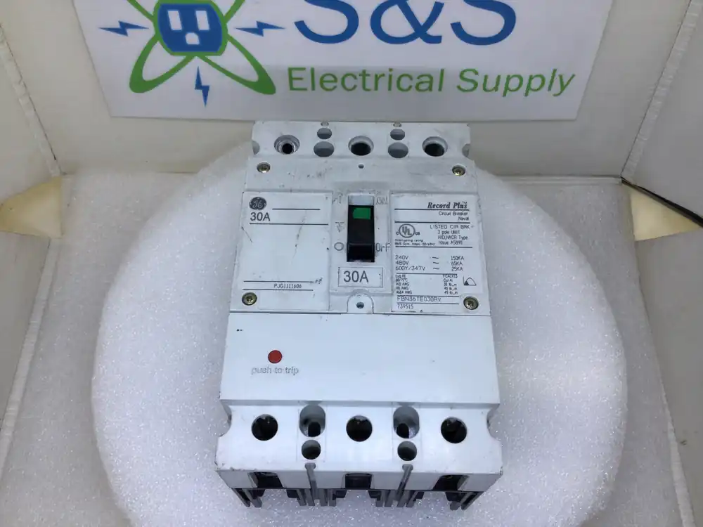 Direct From Factory GE General Electric FBN36TE030RV 30 Amp 3 Pole 480V Circuit Breaker