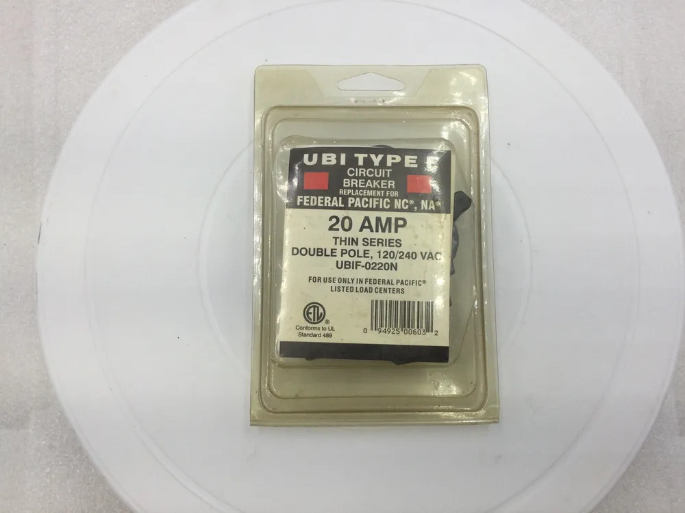 Markdown CE Inc UBIF-0220N 20 Amp 2 Pole 120/240V Thin Circuit Breaker