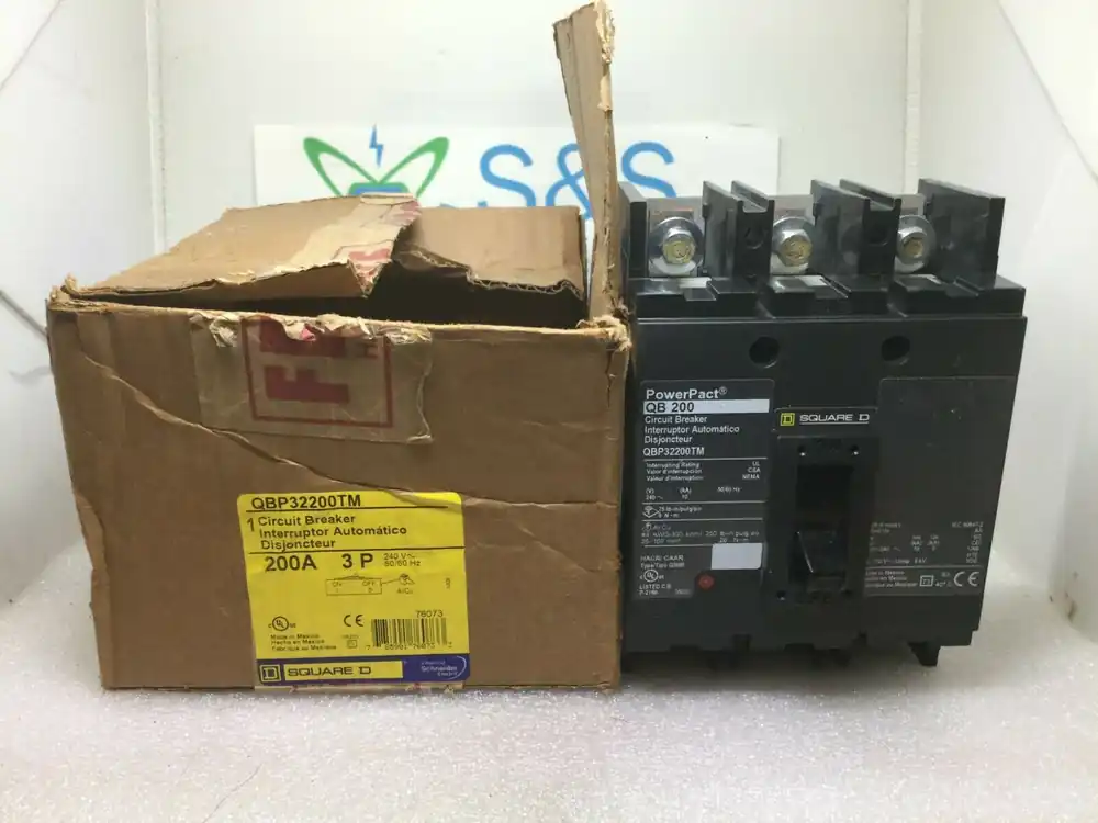 Square D QBP32200TM 200 Amp 3 Pole 240V PowerPacT Circuit Breaker Handmade