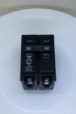 Thomas & Betts TB250C 50 Amp 2 Pole 120/240V 10ka Circuit Breaker Final Sale