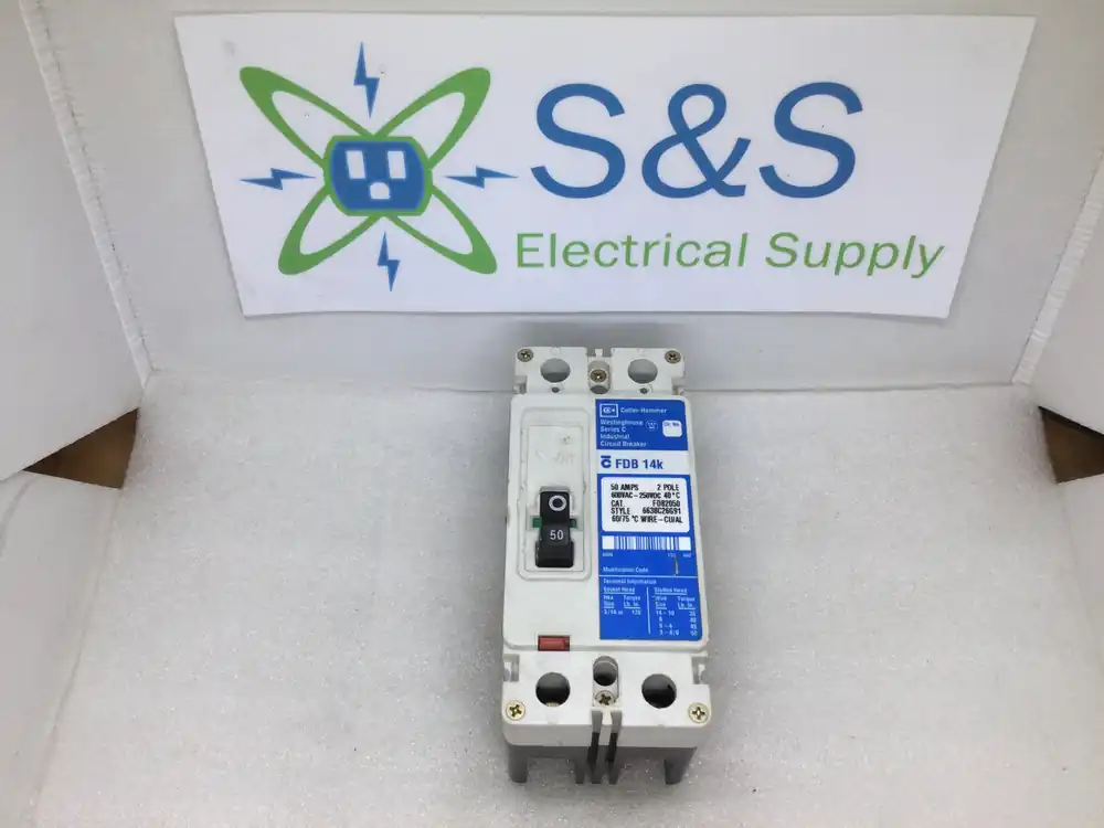 Cutler Hammer/Westinghouse FDB2050 50 Amp 2 Pole 600V Type FDB Circuit Breaker No Minimum Order