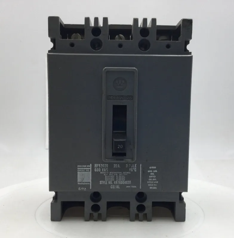 Westinghouse HFB3020 20 Amp 3 Pole 600V Circuit Breaker Editor’s Pick