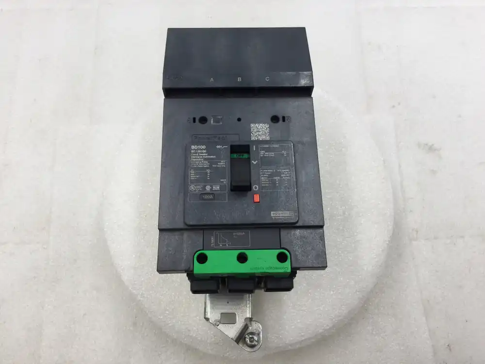Square D BDA36100 100 Amp 3 Pole 600V Powerpact Circuit Breaker Money Back Guarantee