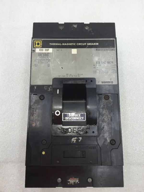 Square D Q4L3400 400 Amp 3 Pole 240V Type LAL Circuit Breaker Price Cut