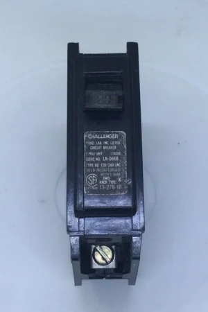 Buy Online GTE/Challenger BQ1C020 20 Amp 1 Pole 120/240V Type BQ Bolt On Circuit Breaker