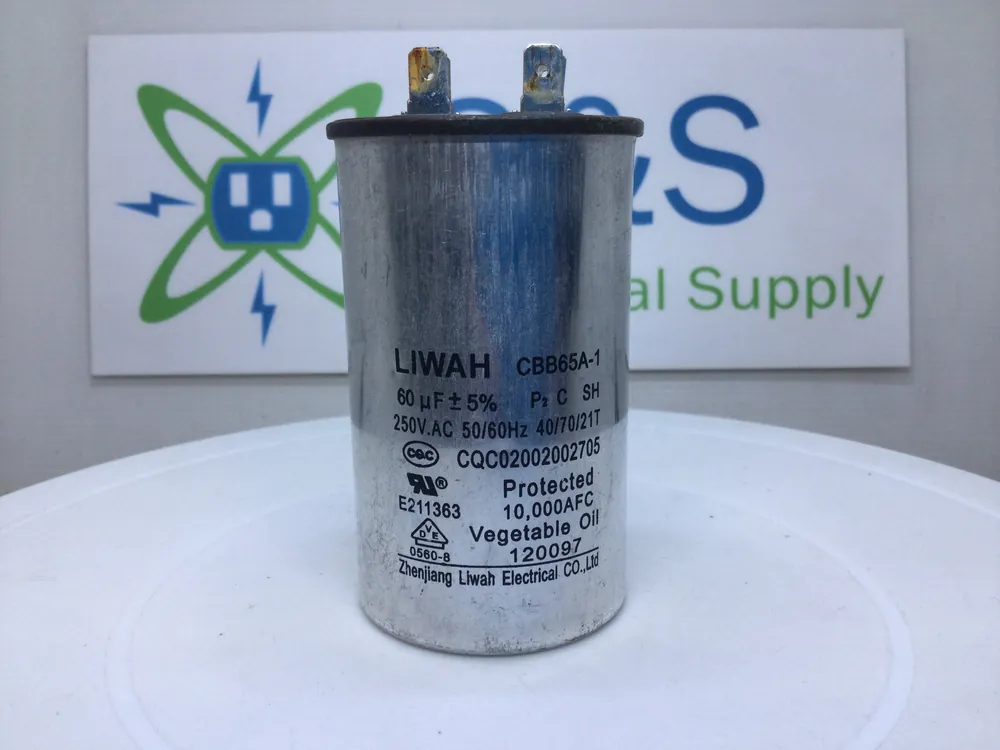 Liwah CQC02002002705 60uF +/-5% 250VAC 60/50Hz Capacitor Cheap