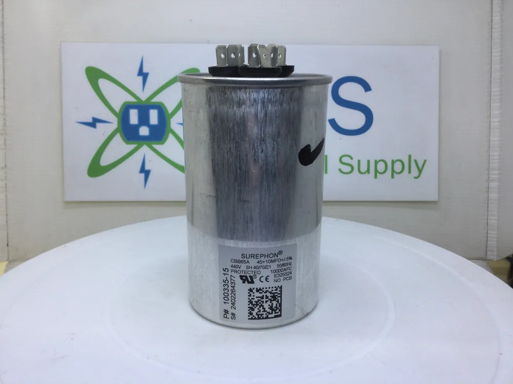 Surephon CBB65A 45+10MFD +/-5% 440V 50/60Hz Capacitor 100335-15 Trusted Brand