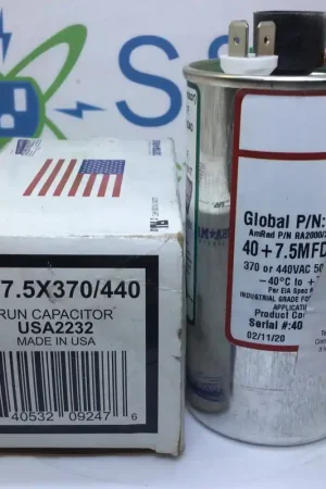 Amrad USA2232 40+7.5MFD +10%/-5% 370/440V 50/60Hz Capacitor - w/ CPT Buy Today