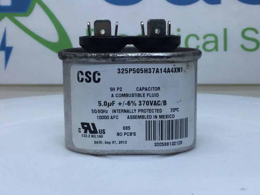 CSC 325P505H37A14A4XN1 5.0uF -/+6% 370VAC 50/60Hz Capacitor One Day Deal