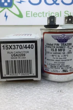 Amrad USA2209 15.0 MFD +10%/-5% 370/440V 50/60Hz 70c/-40c Capacitor Express Delivery