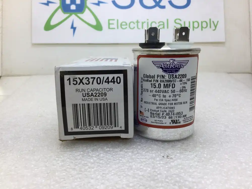 Amrad USA2209 15.0 MFD +10%/-5% 370/440V 50/60Hz 70c/-40c Capacitor Express Delivery