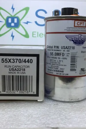 Amrad USA2218 55.0MFD +10%/-5% 370/440V 50/60Hz 70c/-40c Capacitor w/ CPT Shop Now