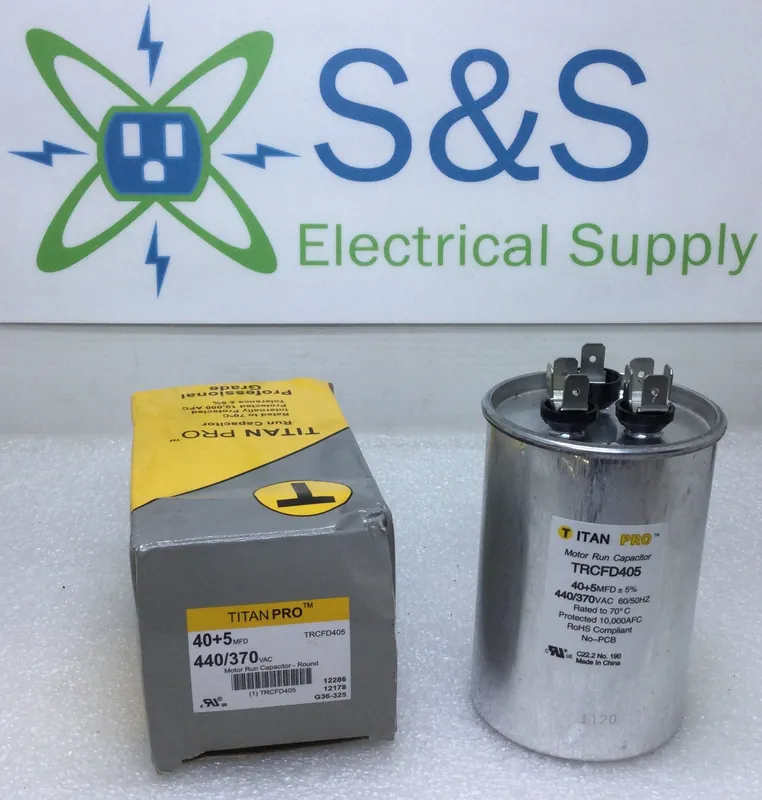 Titan Pro TRCFD405 40+5 MFD+/-5% 440/370VAC 60/50Hz Capacitor Discount