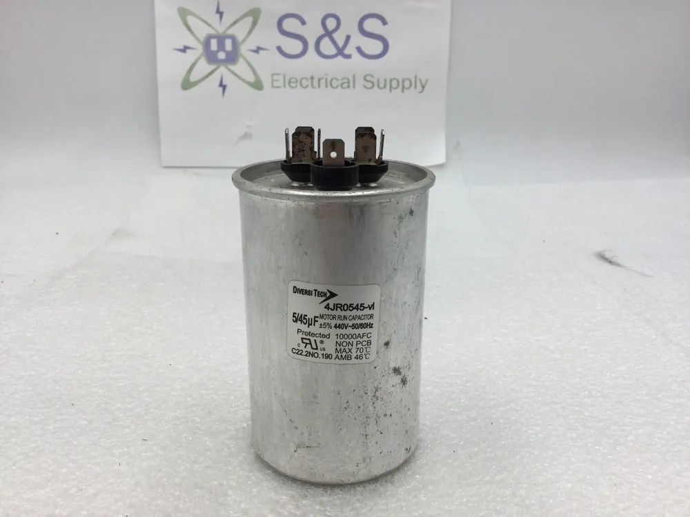 Diversitech Capacitor 4JR0545-VI 5/45uf+5% 440v 50/60hz Final Sale
