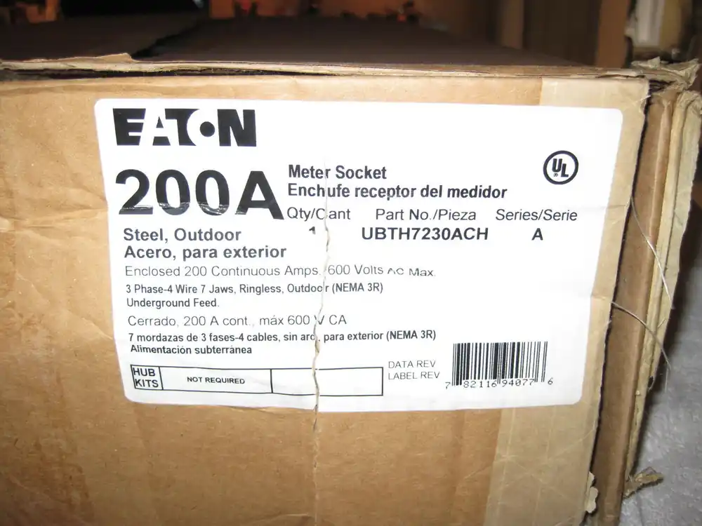 Eaton Ubth7230ach 200 Amp 3 Phase Meter Socket Door / Cover Only Reduced Price