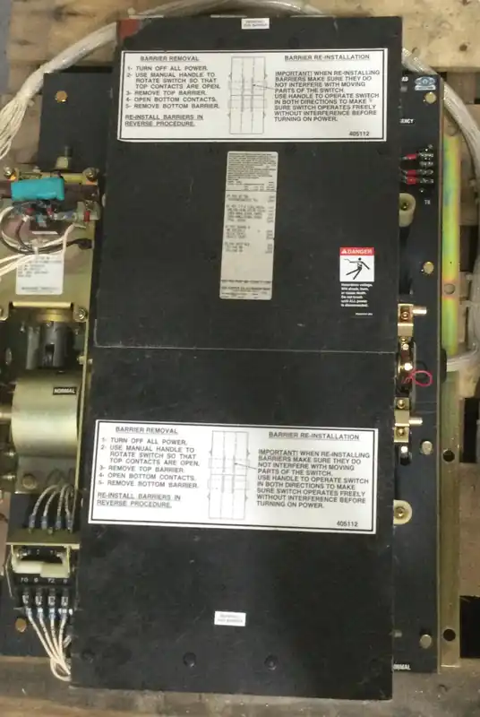 GE 1000 Amp w/Asco 300360091C 600 Amp Automatic Transfer Switch 480 VAC 60 Hz guts Original