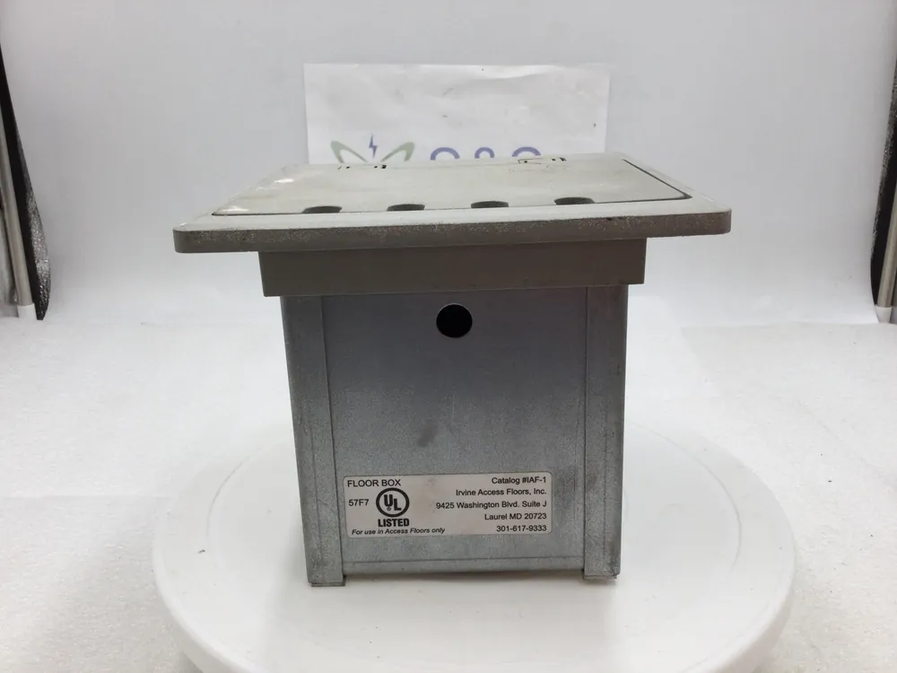 Irvine Access Floors IAF-1AABRN Two-Gang Electrical Box Secure Checkout