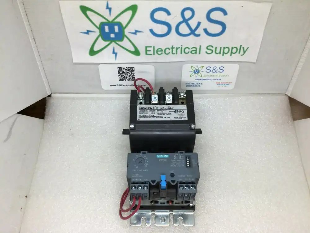 Siemens Size 1 Starter 14du†32a*, W/ 3ub8123-4dw2, 200/230v 7.5 Hp 460/575v 10hp Modern