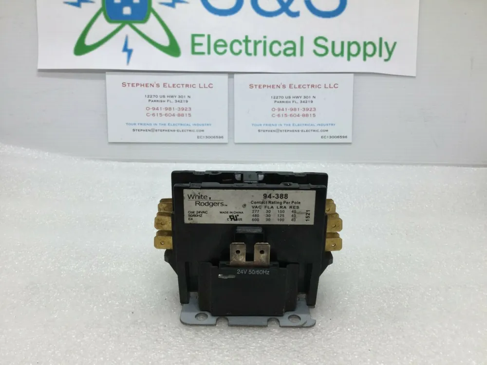 Order Now White-Rodgers 94-388, 94388; 1 Pole, 30a, 24v Contactor