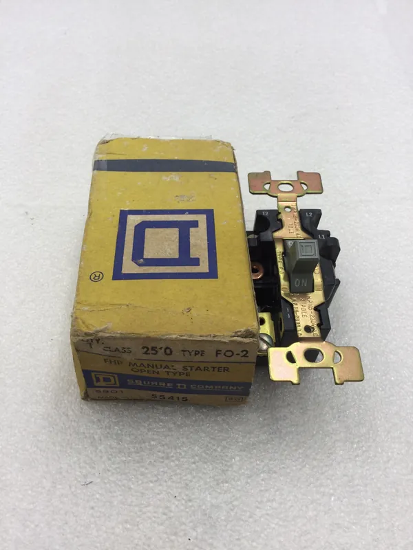 Original Square D 55415 FHP Manual Starter Switch Class 2510 Type FO-2 115-230 VAC 3/4 to 1 HP