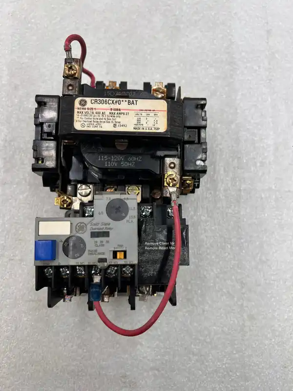 Instant Buy General Electric CR306CX#0**BAT Motor Starter 600V Max 27Amp Max NEMA Size 1 CR324CXGS Overload Relay