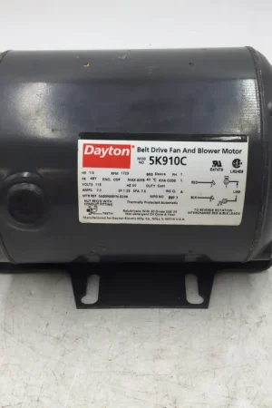 Dayton 5K910C Belt Drive Fan and Blower Motor 1/2 HP 115 VAC 1725 RPM Must Have